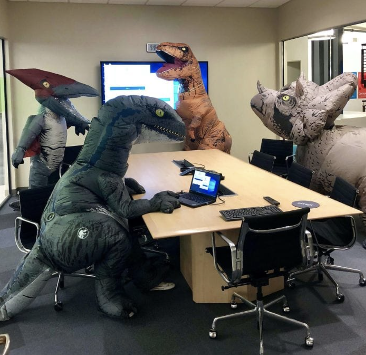 office dinosaurs meme
