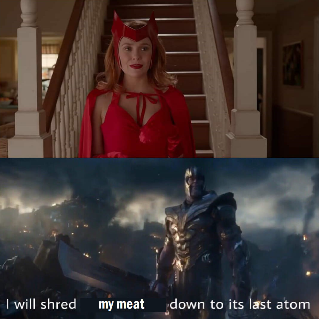 Scarlet Witch WandaVision Meme thanos meat