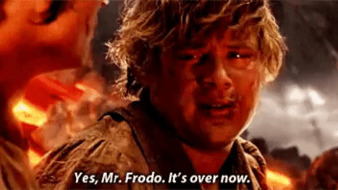 Sam Frodo Volcano LoTR