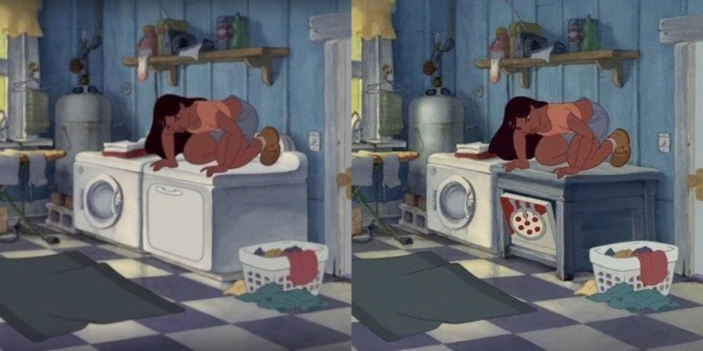 Lilo Stitch escena lavadora