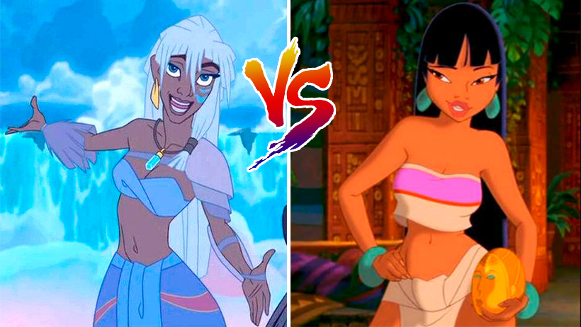 La Reina Kida de Atlantis vs Chel, de El Camino Hacia El Dorado. 