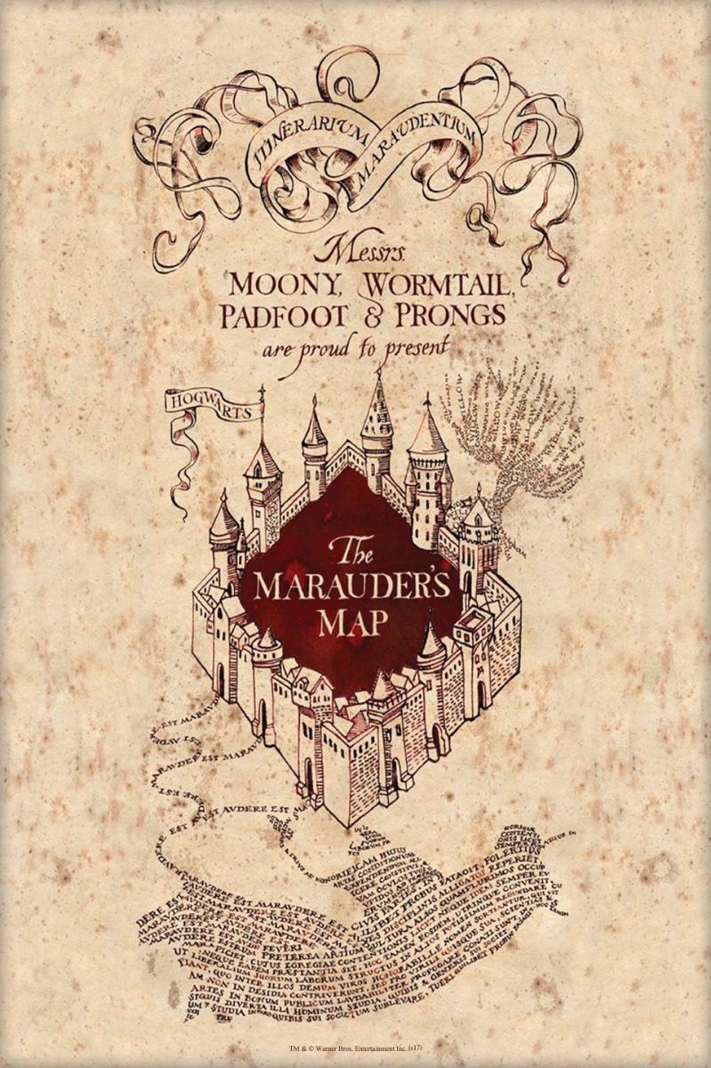 marauders map harry potter