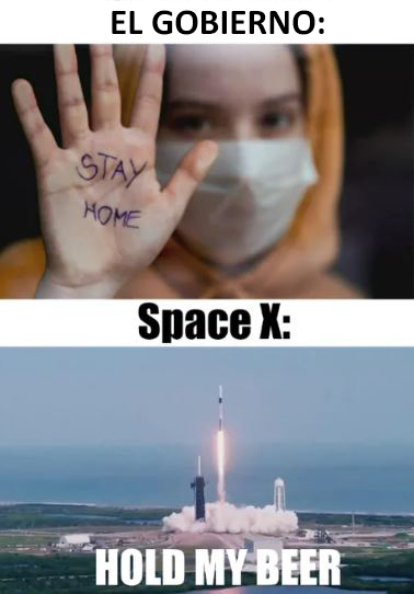spacex cuarentena meme