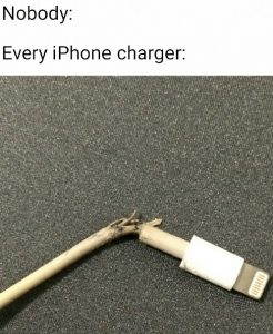 iPhone charger meme