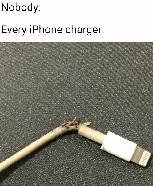 iPhone charger meme