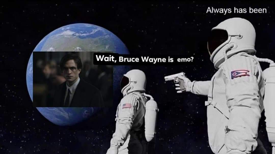 bruce wayne emo astronaut meme dc fandome