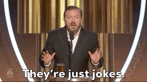 Ricky Gervais jokes gif