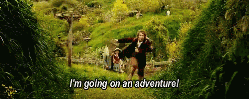 I'm going on an adventure gif