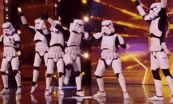 stormtroopers excited star wars