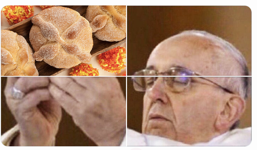 Pan de Muerto Papa Meme