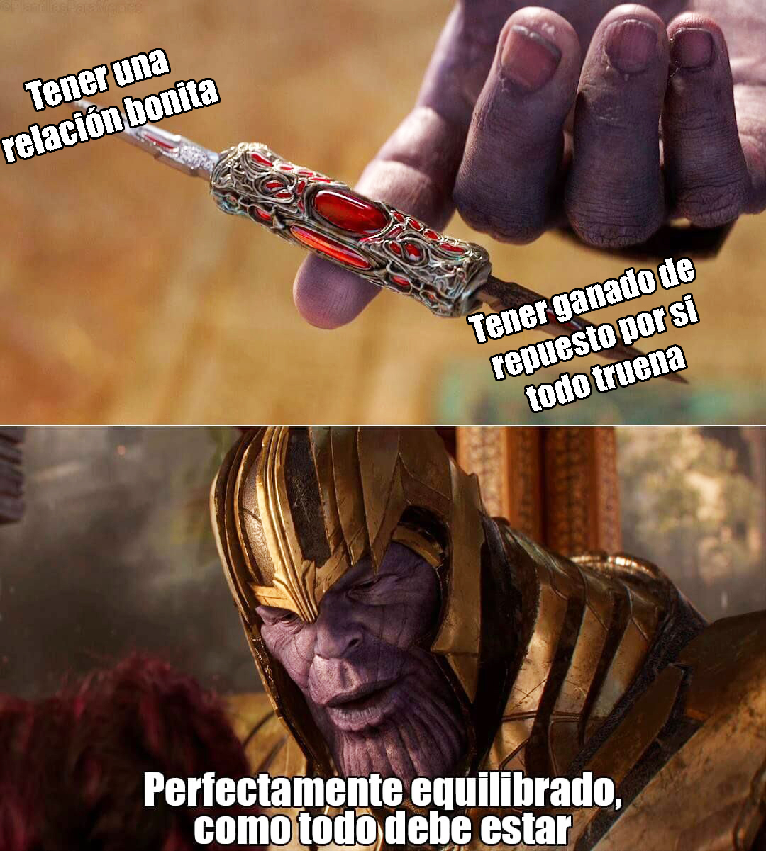 Thanos Relación Bonita Balance Meme