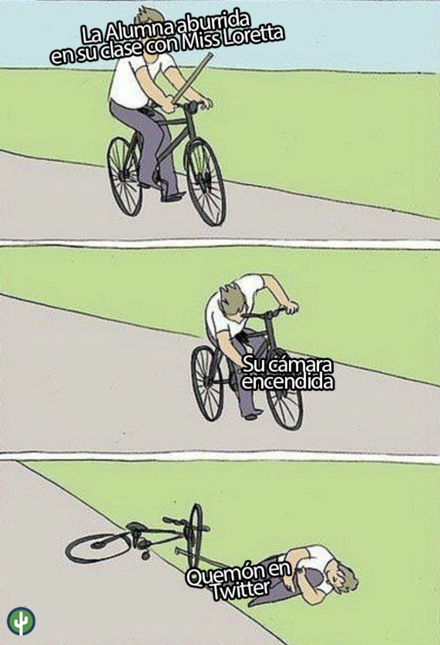 clase online bicicleta meme