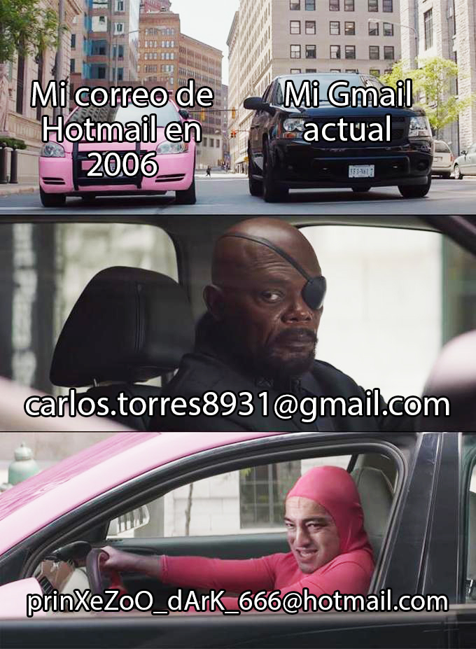 Nick Fury pink patrol Correo email Meme