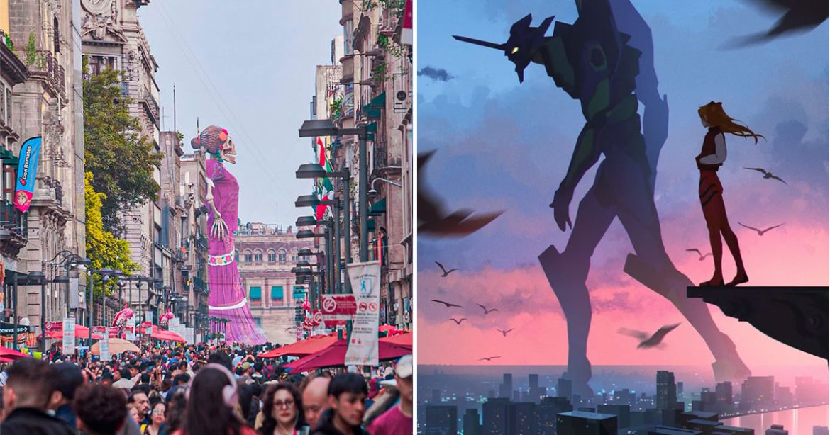 catrina-zocalo-angel-evangelion-diademuertos